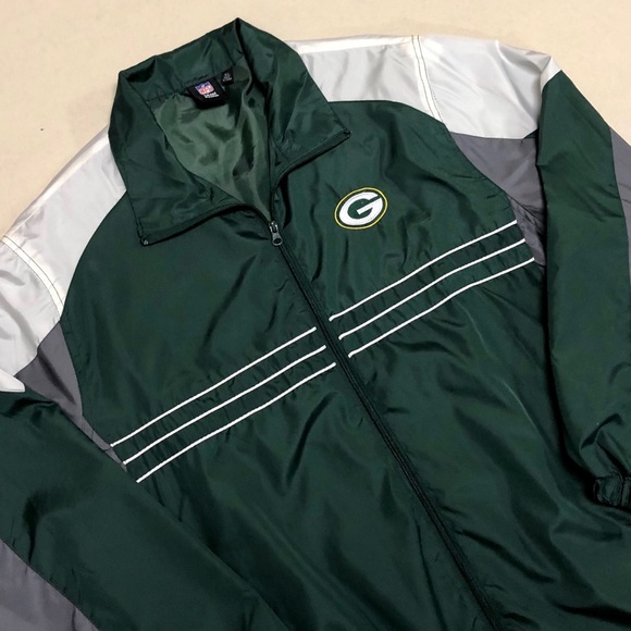Green Bay Packers - NFL Reebok Mens Windbreaker - Picture 2 of 6